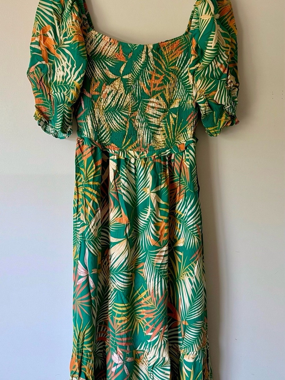 Betsey Johnson Green Tropical Print Maxi Dress - Picture 2 of 5